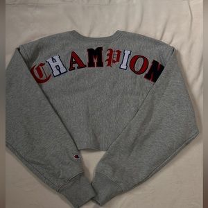 CHAMPION | Vintage Reverse Weave Cropped Cut Off Crew